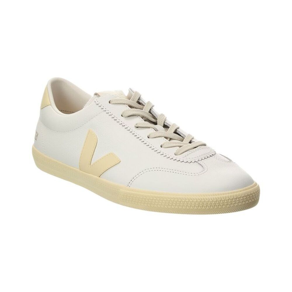 Veja Volley Signature Leather Sneaker, White